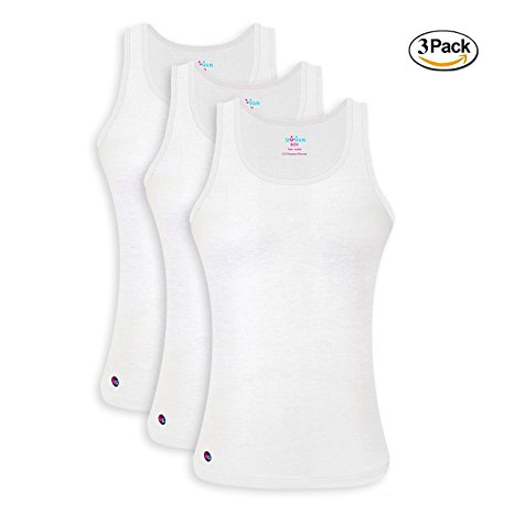 Sivvan Women’s Scoop Neck Sleeveless Tank Top - Classic Fit (3 Pack)