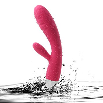 SVAKOM 100% Waterproof Soft Threaded G-spot Stumilation Rabbit Vibrator (Barbara-PlumRed)