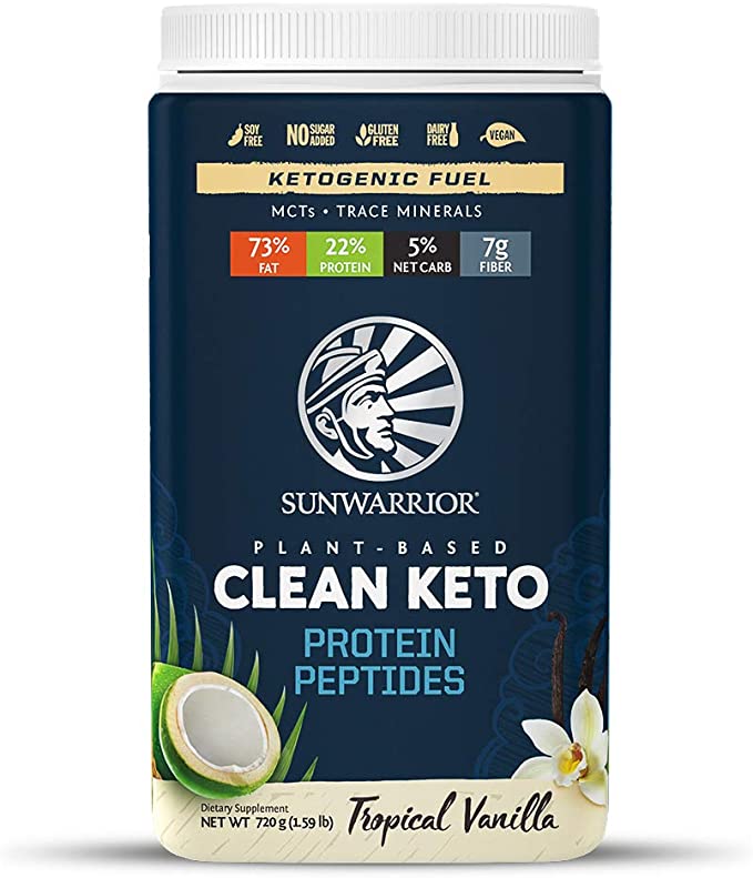 Sunwarrior - Vegan Keto Protein Peptides, (720 g, Tropical Vanilla)