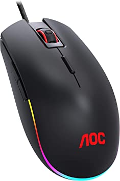 AOC GM500 Gaming Mouse - 5,000 DPI - Omron switches - adjustable RGB effects