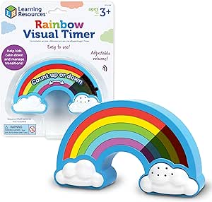 Learning Resources Rainbow Visual Timer, 1 Piece, Ages 3 , Teacher Resources, School Supplies for Teachers, Social Emotional Learning Toys