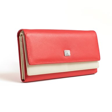 RFID Wallet Ladies Two Tone Dual Compartment Clutch - Best Quality Leather - Stops Electronic Pickpocketing