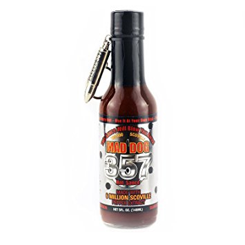 Mad Dog 357 Silver Collector's Edition with bullet Key Chain Hot Sauce, 5 Ounce