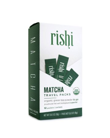 Rishi Tea Organic Matcha Japanese Green Tea Powder 12 travel packets 063 Ounces Box
