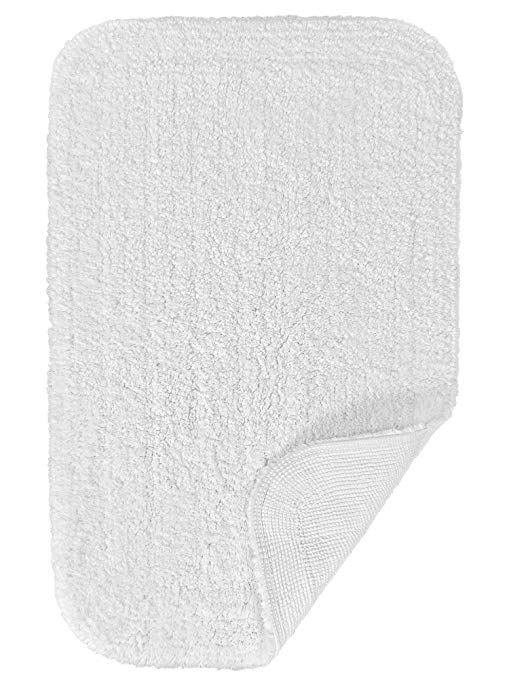 100% Cotton Super Soft and Absorbent Luxury Hotel Collection Bath Rug, White (23 x 34.5 inch) 1 Piece