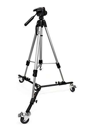 Opteka M3 Professional Heavy Duty Folding Tripod Dolly with Case and 70" Tripod for Photo and Video Cameras