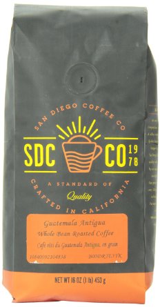 San Diego Coffee Guatemala Antigua, Whole Bean Roasted Coffee, 16-Ounce (1-Pound)