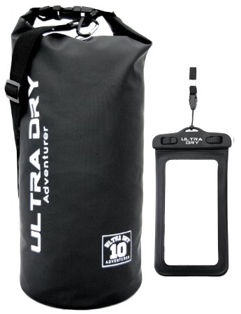Premium Waterproof Bag, Sack with phone dry bag and long adjustable Shoulder Strap Included, Perfect for Kayaking / Boating / Canoeing / Fishing / Rafting / Swimming / Camping / Snowboarding