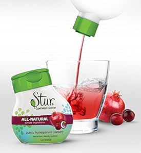 Stur Liquid Water Enhancer Purely Pomegranate Cranberry 1.28 Oz(pack of 3)