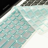 TopCase New Arrival LIGHT BLUE Silicone Keyboard Cover Skin for Macbook Unibody Whtie 13-InchMacbook Pro Aluminum Unibody 13 15 17-Inch with or without Retina DisplayMacbook Air 13-InchOld Macbook White 13-InchWireless Keyboard with Logo Mouse Pad