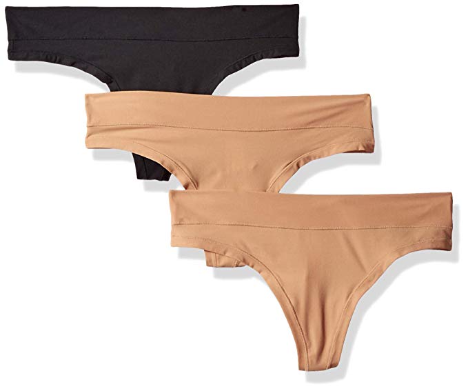 Amazon Brand - Mae Women's 3 Pack Perfect Fit Thong Underwear