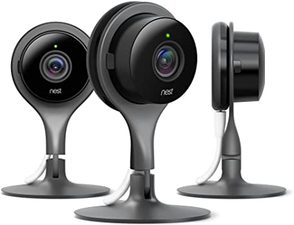 Nest Cam Indoor Security Camera 3 Pack (Works with Amazon Alexa)