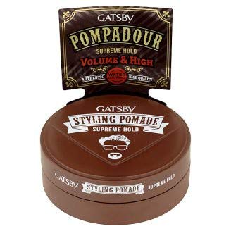 GATSBY Supreme Hold Water-based Styling Pomade for Voluminous Pompadour Hairstyles 2.65oz (75g)