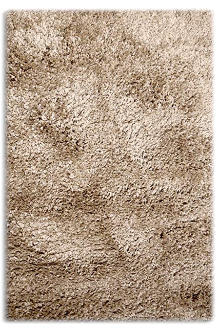Sultansville Colorville Collection CVL-CP-81 High-Pile Soft Shag Area Rug, Cappuccino