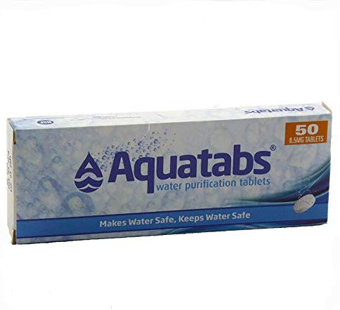 Hygiene4less Aquatabs® - Water Purification tablets. 1 tablet per Litre Water - Box of 50