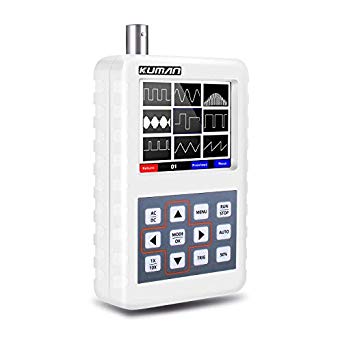 Kuman Handheld Digital Oscilloscope, 5 MHz Bandwidth, 20MS/s Sampling, 2.4 inch Display 320 240 Resolution Mini Storage Oscilloscope (5M Oscilloscope)