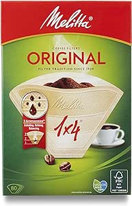 Melitta 6658076 Pack Original Size 1x4, 80, Filter Coffee Makers, Brown, Paper