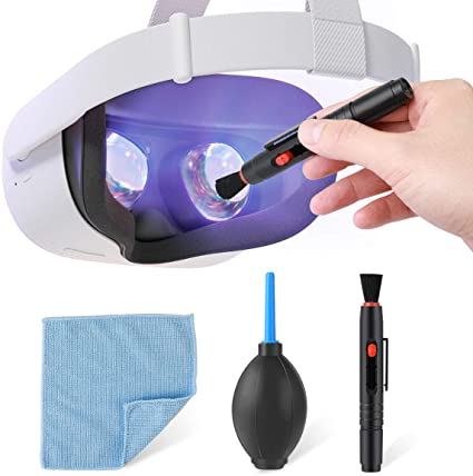 LANMU Lens Cleaning Pen Compatible with Oculus Quest 3/Quest 2/Quest/Rift S/HTC Vive/Cosmos/Valve Index/PS4 VR Headset, Drone, Cameras, Optical Lens, Lens Cleaning Kit, Dust and Fingerprint Cleaning