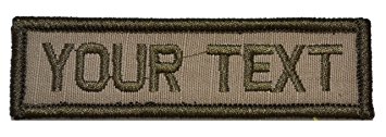 Customizable Text 1x3 Patch w/ Hook Fastener – Military/Morale - Coyote Brown