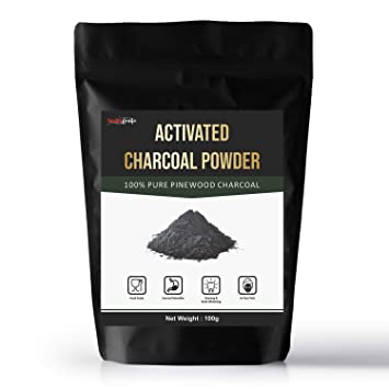 Healthgenie Activated Charcoal Powder For Face, Skin And Teeth, Organic Pinewood, 100 gm