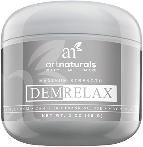 Art Naturals Demrelax Pain Relief Cream 59 ml - Helps Relieve Sore Joints, Muscles, Back, Neck Pain & Arthritis - Maximum Strength Treatment - Arnica, MSM & Magnesium | Naturally Derived Ingredients