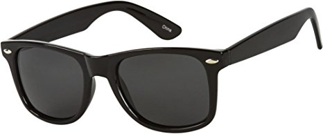 MLC EYEWEAR ® Black Frame Polarized Retro Wayfarer-Style Sunglasses