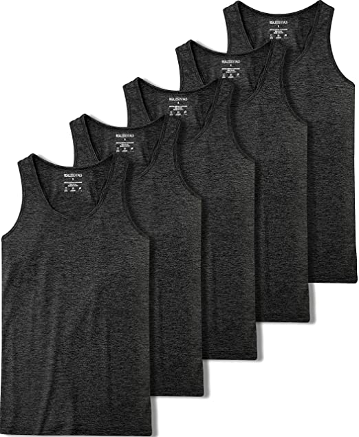 5-Pack Women's Racerback Tank Top Dry-Fit Athletic Performance Yoga Activewear