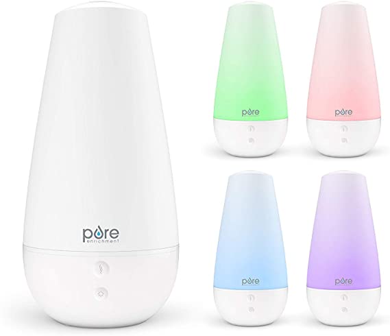 Pure Enrichment PureSpa XL - 2L Ultrasonic Cool Mist Humidifier & Essential Oil Diffuser, Powerful Mist Coverage Up to 350 sq ft for 50 Hrs, Soft Color-Changing Lights and Quiet Operation