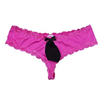 FEESHOW Men's Lace Bikini Briefs Sissy Pouch Underwear Hipster Crossdress Panties