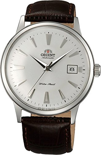 Orient ER24005W Men's Bambino White Dial Brown Leather Strap Automatic Watch
