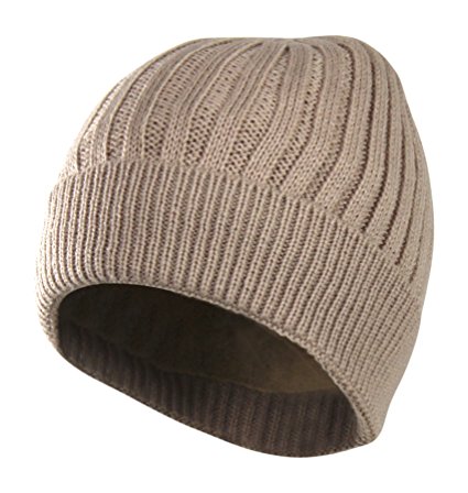 Winter Cable Knit Beanie Hat w/ Sherpa Fleece Lining for Men & Women – Snug Fit