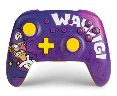 POWER A Enhanced Wireless Controller for Nintendo Switch - Waluigi, Nintendo Switch Lite, Gamepad, Game Controller, Bluetooth Controller, Rechargeable - Nintendo Switch