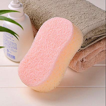 Topstone Natural Antibacterial and Deodorant Body and Facial Sponges for women,Pack of 2,Pink