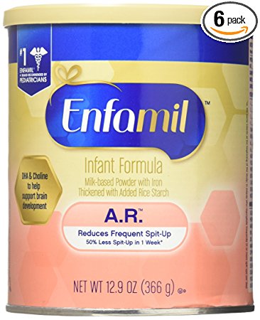 Enfamil A.R. Infant Formula, for Spit-up, Powder 12.9 oz (Pack of 6)