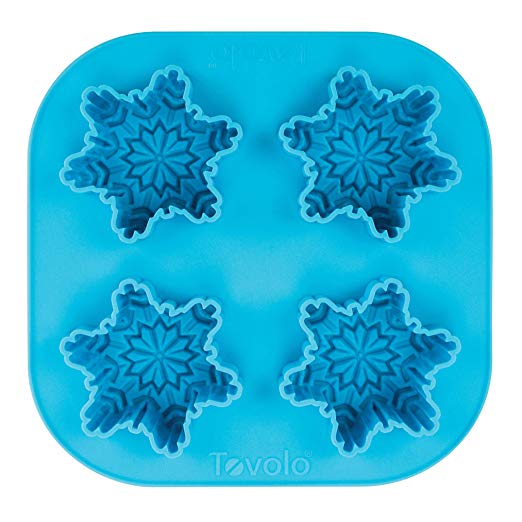 Tovolo Novelty Snowflake Ice Molds, Flexible Silicone, Dishwasher Safe