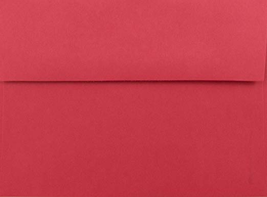 Holiday Red A1 (Measures: 3 5/8 x 5 1/8) Envelopes 100 Boxed for 3 3/8 X 4 7/8 Response Cards, Invitations, Announcements Showers Weddings from The Envelope Gallery
