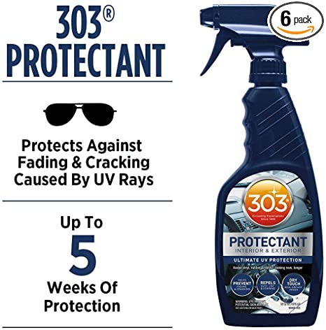 303 UV Protectant for vinyl, rubber, plastic, tires and finished leather, 16 fl. oz., (Pack of 6)