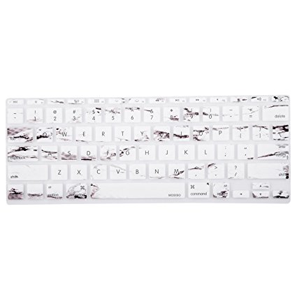 Mosiso Protective Keyboard Cover Skin for MacBook Air 11 Inch (Models: A1370 and A1465), White Marble