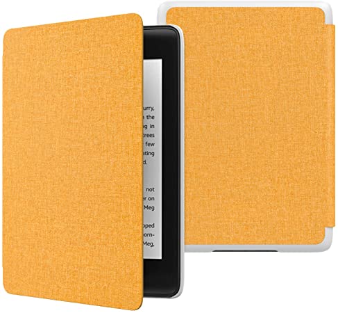 MoKo Case Fits Kindle Paperwhite (10th Generation, 2018 Release), Thinnest Lightest Smart Shell Cover with Auto Wake/Sleep for Amazon Kindle Paperwhite 2018 E-Reader - Denim Yellow