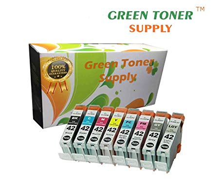 Green Toner Supply (TM) Brand New Compatible [CLI-42] Inkjet Cartridge replacement for printer, 8 Colors Pack