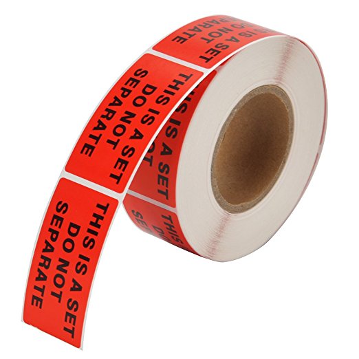 MFLABEL® 2 Rolls "This Is A Set Do Not Separate" Labels Stickers 1"x2" Red FBA Shipping Labels - 1,000 labels