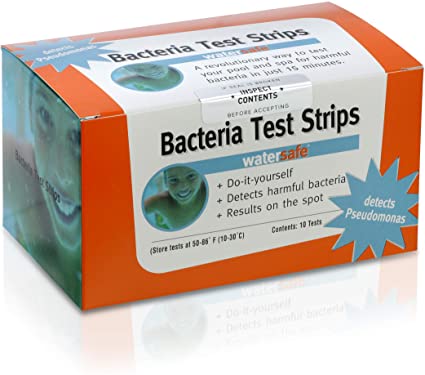 Watersafe Rapid Coliform Bacteria Test Kit |10-Pack - Great Deal| - for Pool Water and Spa Water - Easy Test Strips Detect Coliform and Non-Coliform Bacteria Including E.Coli, Salmonella, and More.