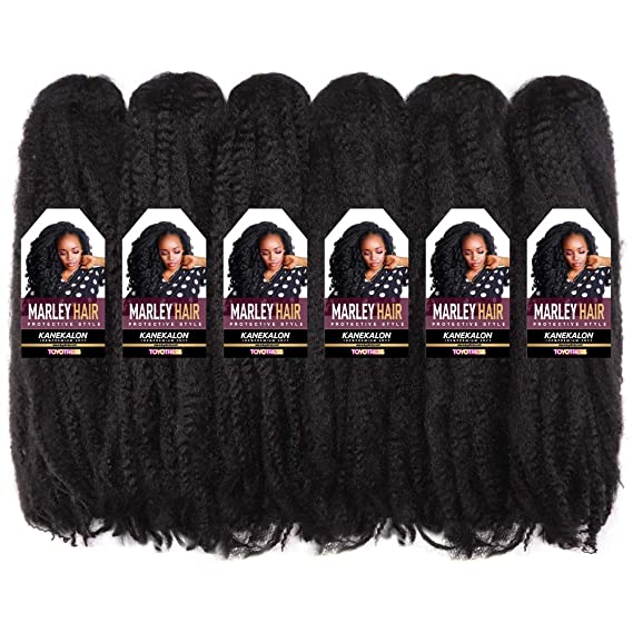 Toyo Tress Marley Hair For Twists 18 Inch 6packs Long Afro Marley Braid Hair Synthetic Fiber Marley Braiding Hair Extensions(18",#2)