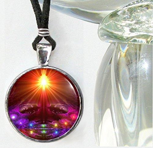 Psychedelic Necklace, Chakra Jewelry, Reiki Energy, "The Protector"