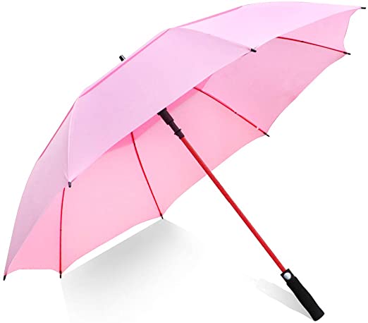 ZOMAKE Windproof Golf Umbrella, 62/68 inch Large Umbrella for Rain Double Canopy Automatic Open Vented Stick Umbrellas