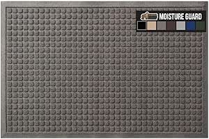 Gorilla Grip Ultra Absorbent Moisture Guard Doormat, Absorbs Up to 6 Cups of Water, Stain and Fade Resistant, Spiked Rubber Backing, All Weather Mats Capture Dirt, Indoor Outdoor, 47x35, Charcoal