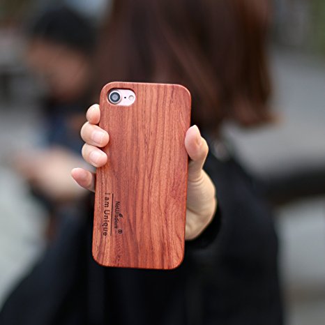 NeWisdom [Nature Series] iPhone 7 Rubberized Handmade Wood case - RoseWood