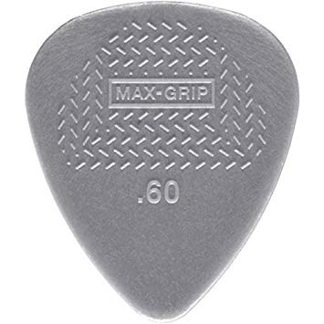 Dunlop 449P060 .60mm Max-Grip Nylon Standard Guitar Picks, 12-Pack