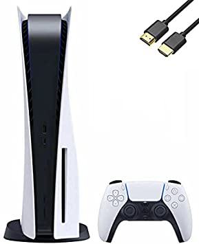 Newest PS5 Console Playstation 5 Disc Version Bundle - 1 PS5 Controller, 4K-TV Gaming, 16GB GDDR6 RAM, Bluetooth 5.1, 8K Output, WiFi 6, Ultra-High Speed 825GB SSD with U Deal HDMI