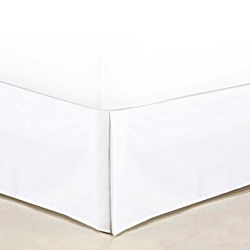 1500 Supreme Collection Bedskirt/Dust Ruffle Deep Pocket - All Sizes, 12 Colors - Queen, White